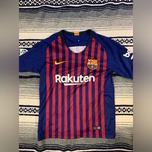 Messi #10 2018/2019 Barcelona Small Home Jersey Retro Soccer Football M